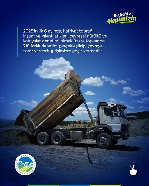 Sakarya'da Hafriyat ve İnşaat Atığı Denetimleri Devam Ediyor