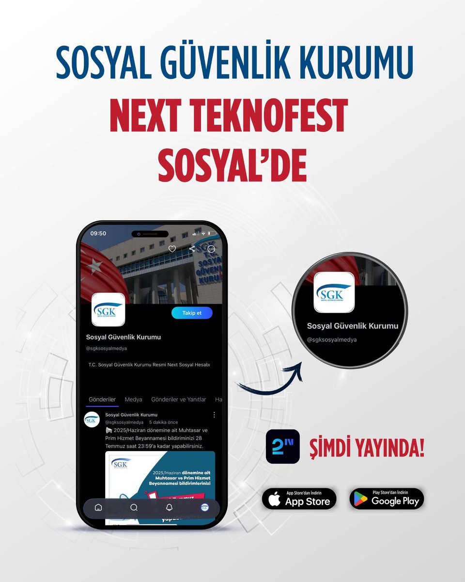 SGK, Next Teknofest Sosyal Platformunda