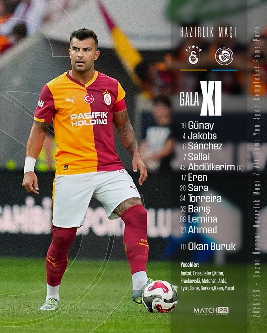 Galatasaray'ın Strasbourg Maçı İlk 11'i Açıklandı