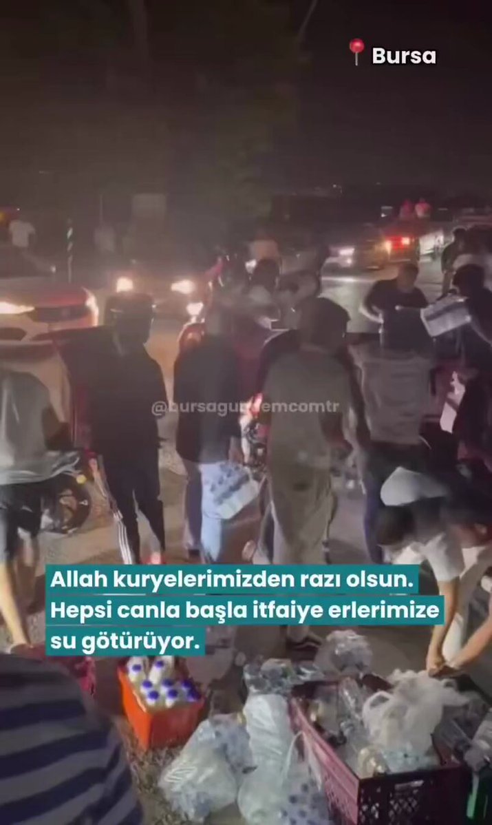Bursa'da Motokuryeler Yangınla Mücadelede Destek Oldu