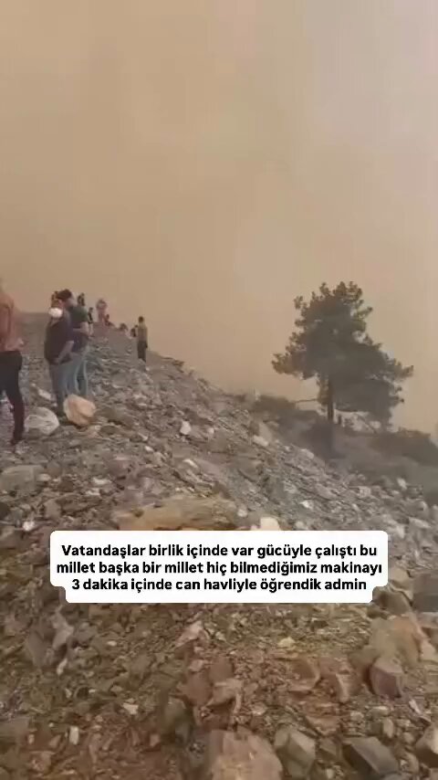 Bursa'da Vatandaşlar Yangın Söndürme Çalışmalarına Destek Veriyor