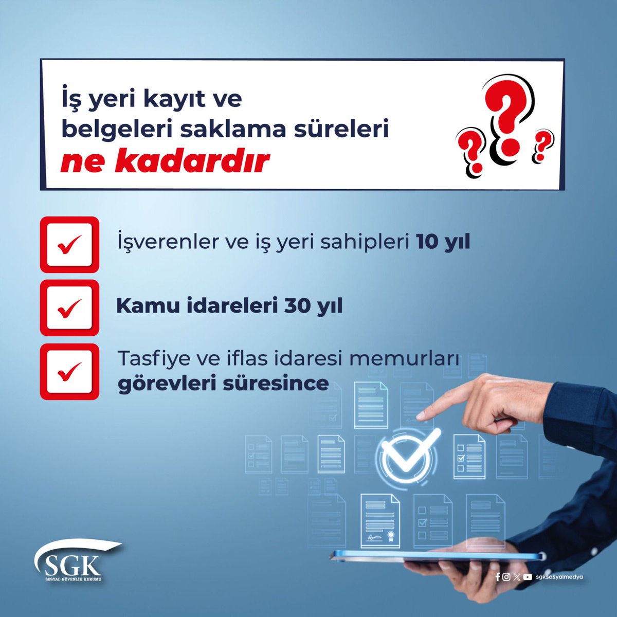 İş Yeri Kayıt ve Belgelerinin Saklama Süreleri Açıklandı