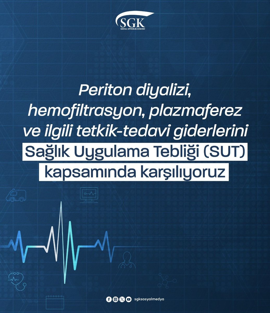 SGK, Periton Diyalizi ve Plazmaferez Tedavilerini Kapsama Aldı