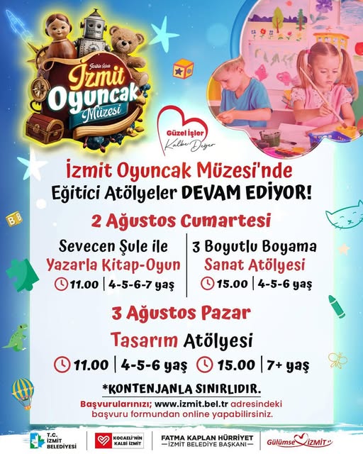 İzmit Belediyesi Oyuncak Müzesi'nde Yaz Tatili Etkinlikleri Minikleri Şenlendirdi