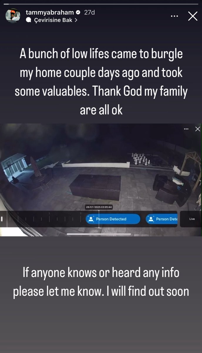 Tammy Abraham'dan Londra'da Yaşanan Olayla İlgili Açıklama