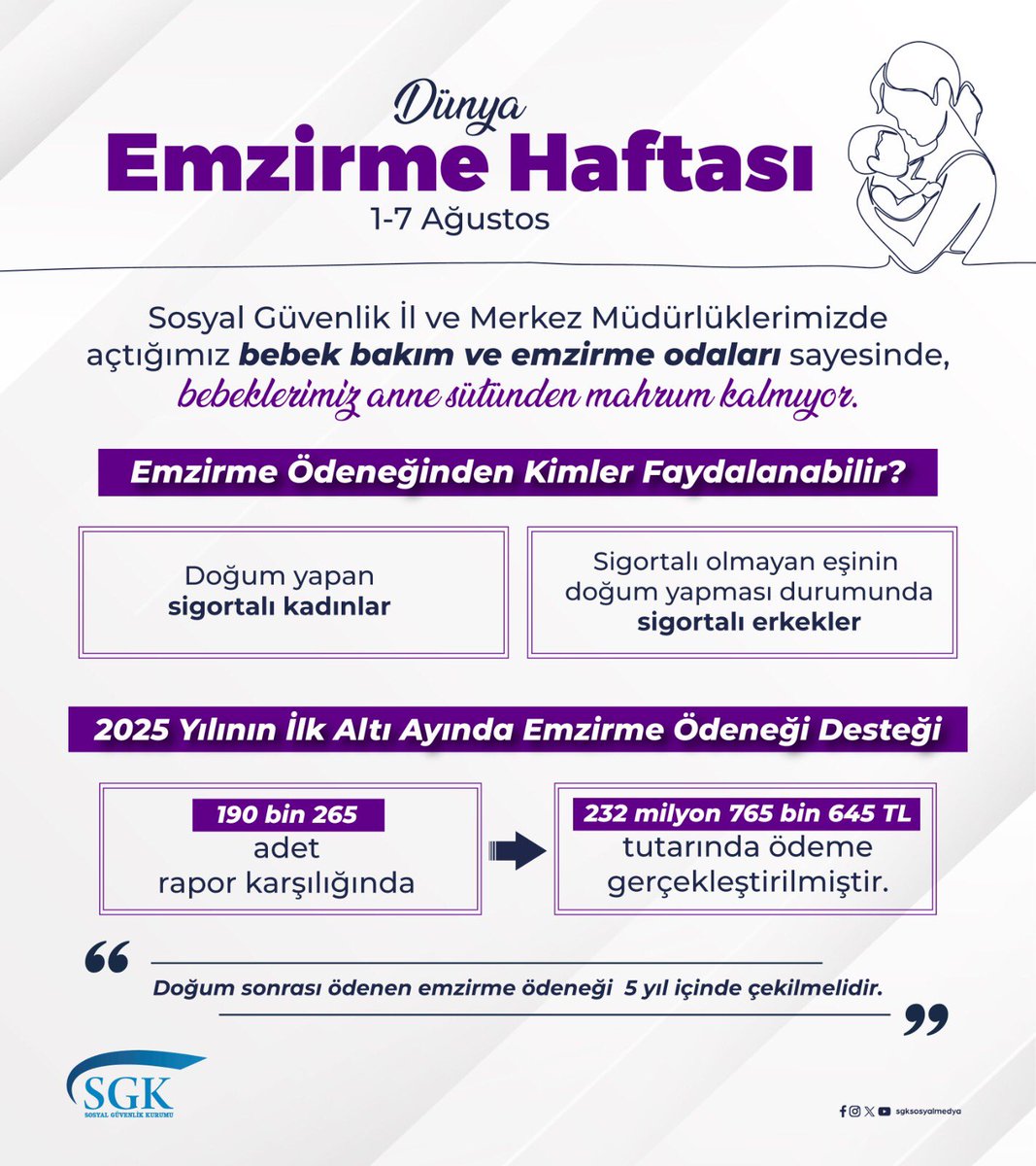 SGK, Doğum Yapan Anneleri Desteklemeye Devam Ediyor