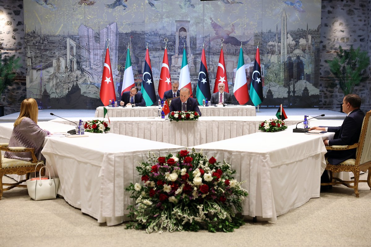 Cumhurbaşkanı Erdoğan, İtalya ve Libya Başbakanlarını Kabul Etti