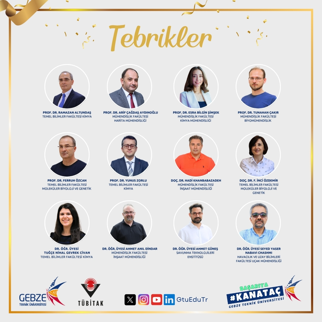 GTÜ’den Büyük Başarı, TÜBİTAK 1001 Programında 12 Projeye Destek