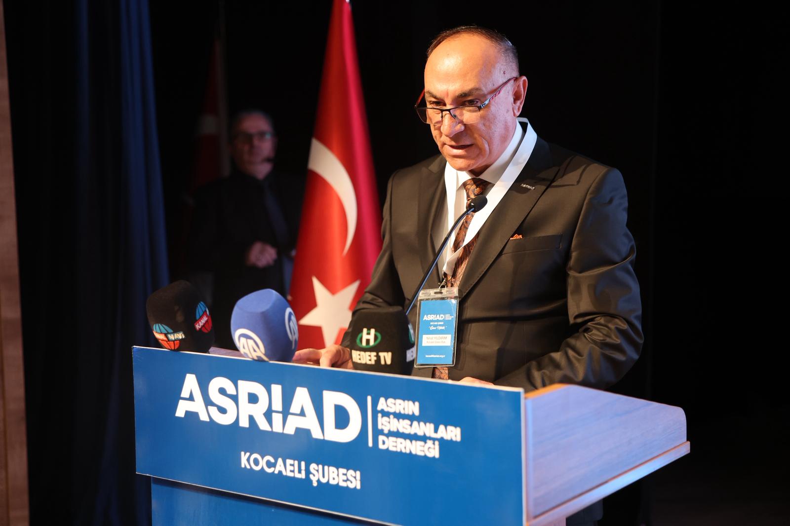 ASRİAD Kocaeli 1. Olağan Kongresi: Başkan Nihat Yıldırım Açılış Konuşmasında Sanayi ve İş Birliği Mesajı Verdi