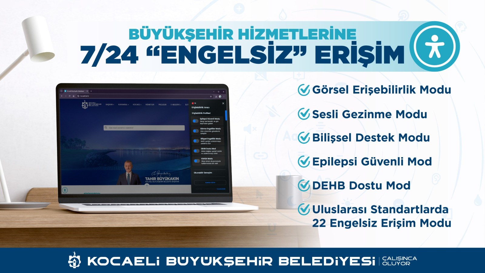Kocaeli Büyükşehir’de Online Hizmetler Artık Tamamen “Engelsiz”