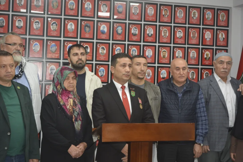 ŞEHİT AİLELERİNDEN “ TERÖRİSTLERE AF YASASINA” HAYIR